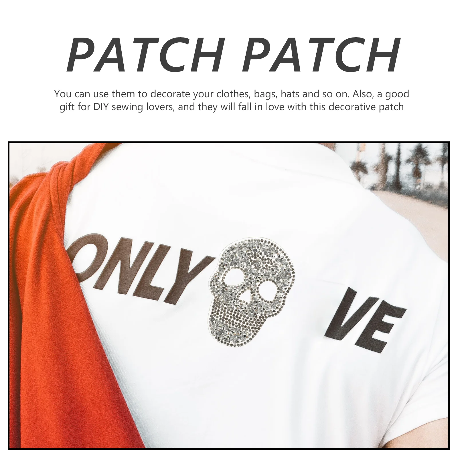 5 шт. наклейки с черепом и горячими бриллиантами нашивки для пальто декор клейкие