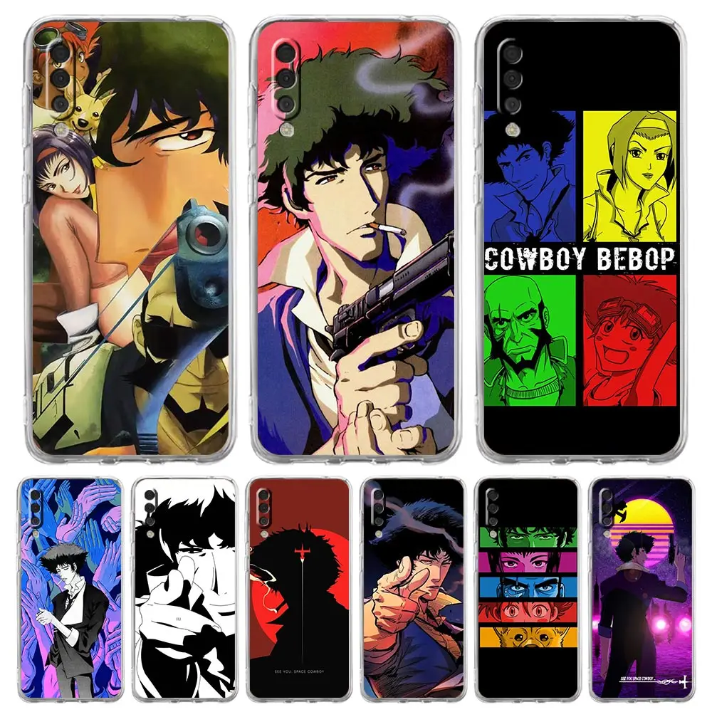 

Space Cowboy Bebop Phone Case For Samsung Galaxy A12 A50 A70 A20 A30 A40 A20E A10 A10S A20S A02S A22 A32 A52S A72 5G Clear Cover