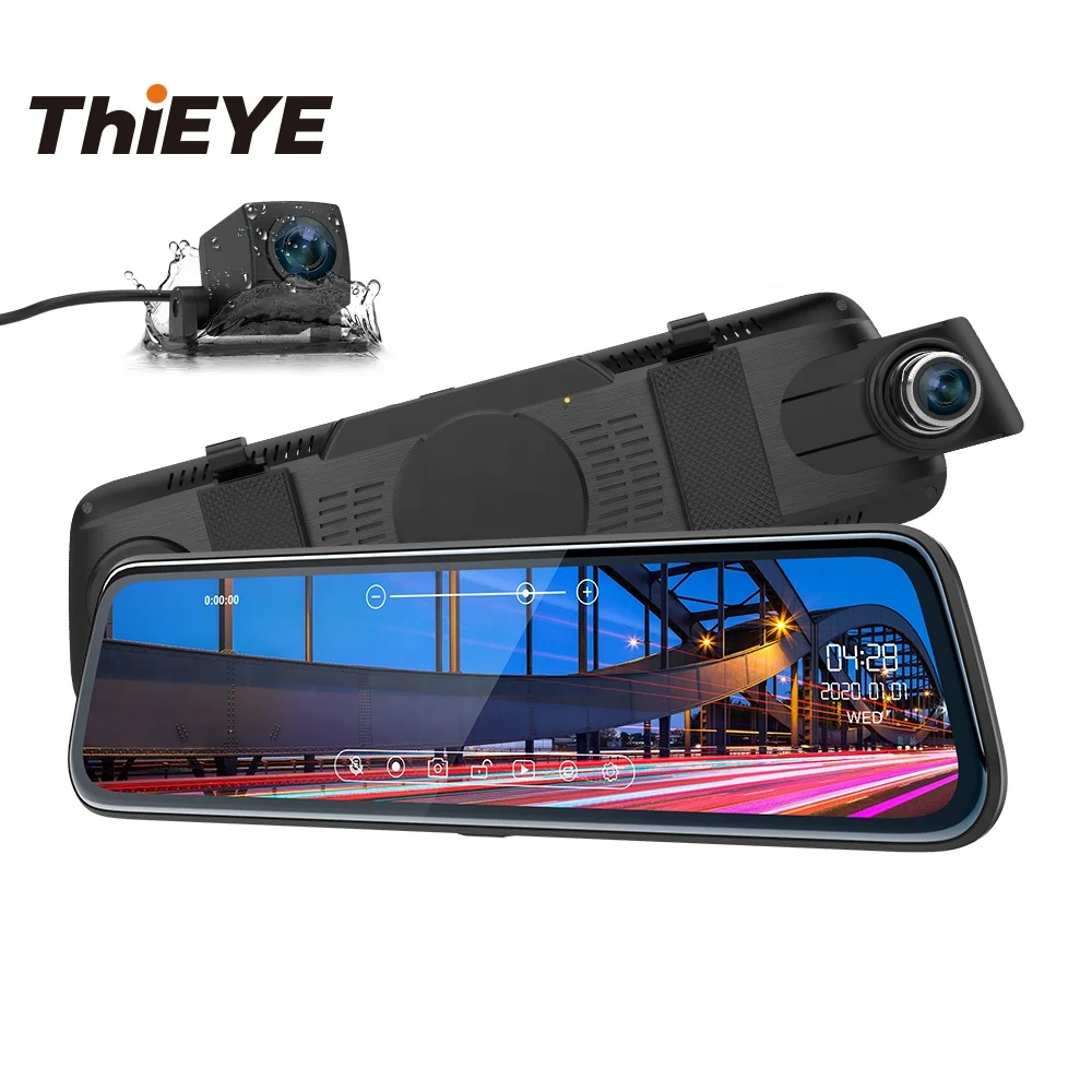 

Зеркало-видеорегистратор ThiEYE CarView 2, 10 дюймов, два объектива, Full HD 1080P