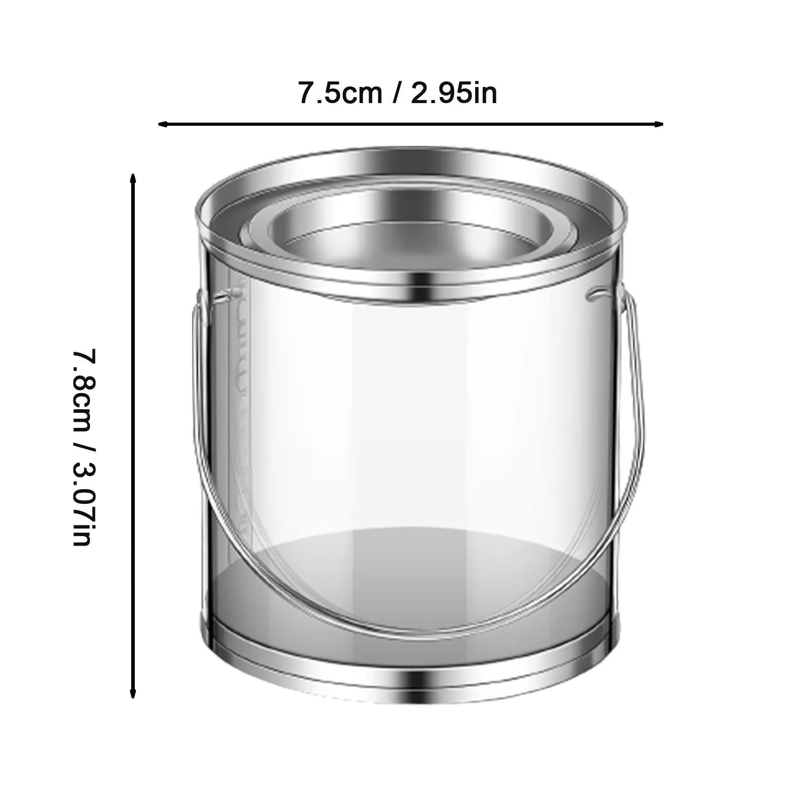 12 Pieces Clear Paint Cans Clear Paint Containers With Lids For Party Supplies Party Favor Cans Great For Party Decor And DIY images - 6