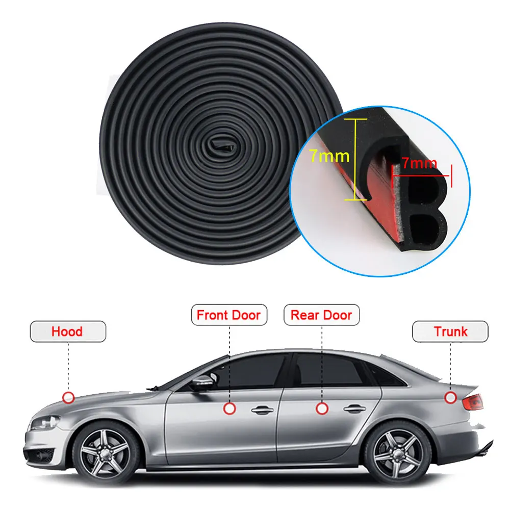 

Universal Rubber Car Door Edge Scratch Protector Strips Auto Sticker Protector Seal Door Mouldings Interior Part Car Accessories