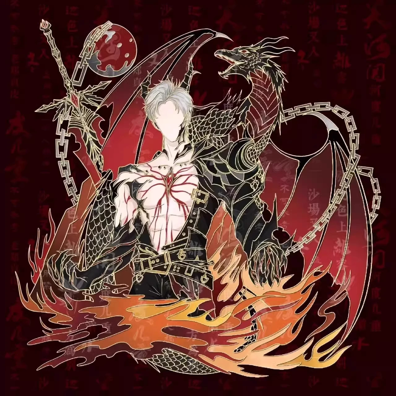 Love and deepspace ambitus Sylus handsome metal badge decorate High appearance level delicacy exquisitesmall gift портфель handsome cat а4 12 отделений