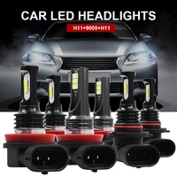 h11 car led light bulb high brightness headlight fog light kit high and low beam 6000k white 9005 light bulb auto accessories