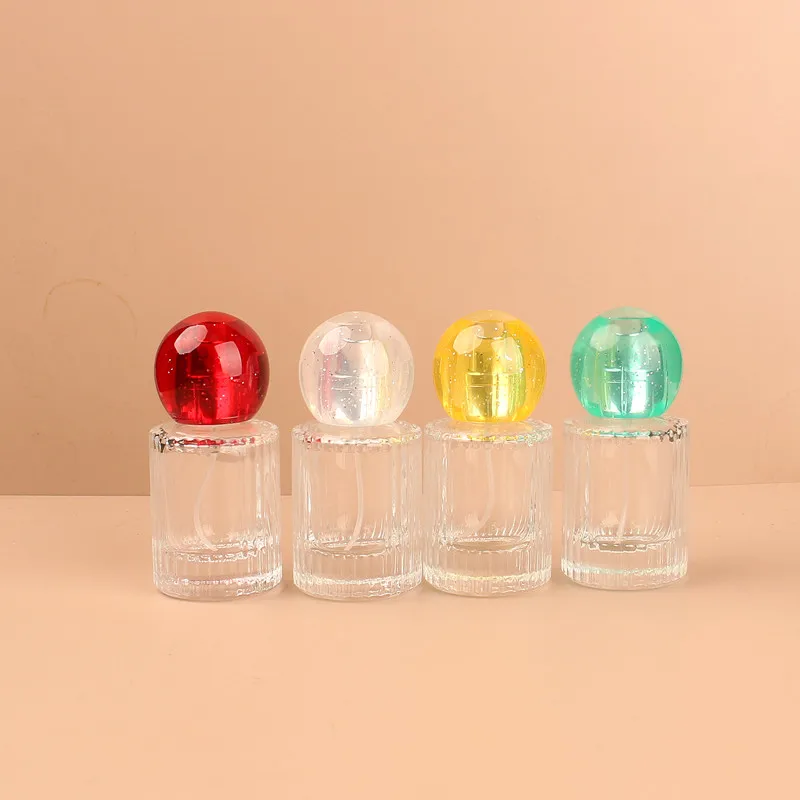 

30ML 50ML Vertical Strip Glass Spray Round Cap Portable Perfume Bottle Spray Cosmetic Bottle 50PCS/LOT