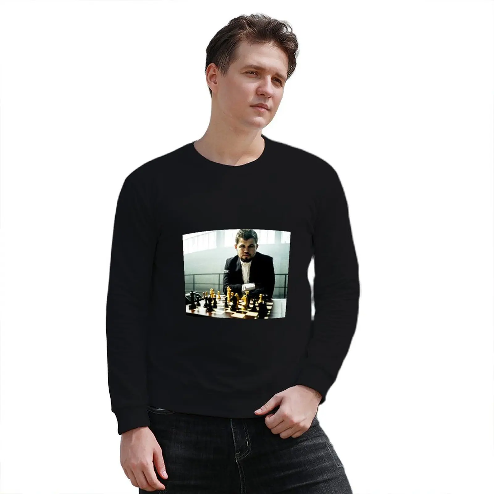 Пуловер с капюшоном Magnus Carlsen мужская одежда осенняя новые толстовки