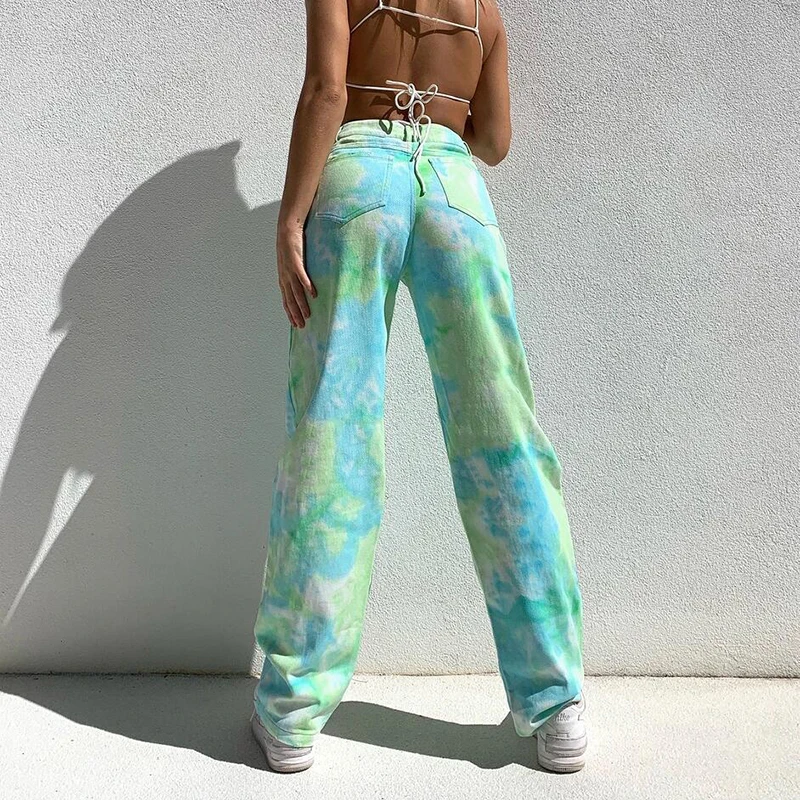 Прямые брюки потертые джинсы джинсовые обычные женские в стиле хип-хоп