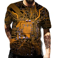 2022 summer fashion electronic chip 3d printed t shirt cool circuit board tshirt men women harajuku streetwear tops