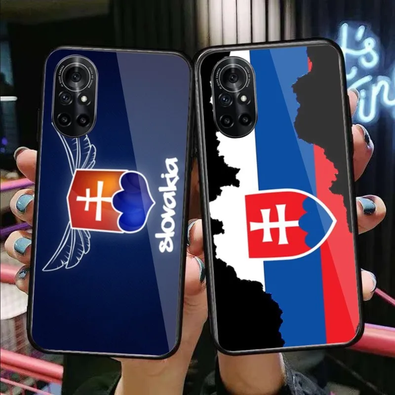 

Slovak Slovakia Phone Case For Huawei P50 P40 P30 P20 Pro Mate 40 30 20 Pro Nova 9 8 7 PC Glass Phone Cover