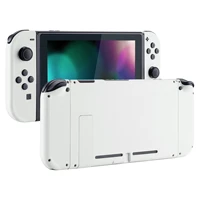 extremerate soft touch grip white back plate controller housing shell with full set buttons for nintendo switch handheld console