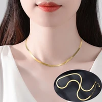 czcity 14k gold necklace for women real solid gold fine classic trendy party chains necklaces wedding anniversary jewelry gift