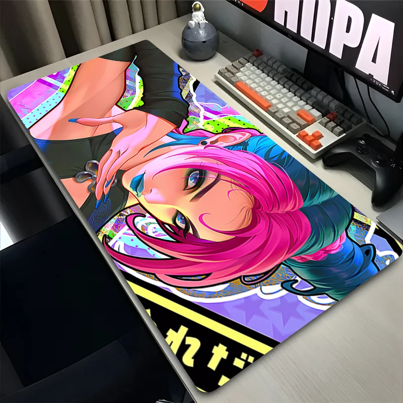 Фото Коврик для мыши для киберспорта J-jojo Bizarre Adventure Anime, удлиненный настольный коврик XXL, коврик для клавиатуры, игровой коврик, компьютерный коврик для мыши №1