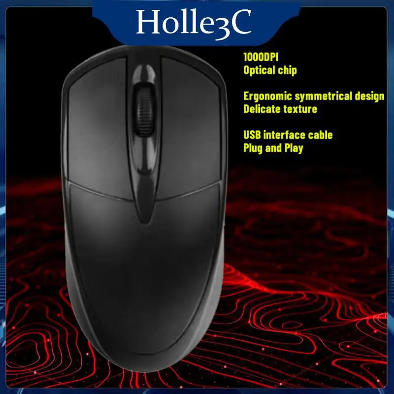 

Comfortable Glow Mouse No Delay Durable Ergonomic Mouse Non-slip Roller Gaming Mouse Desktop Computer Mouse Simple Wired Mouse