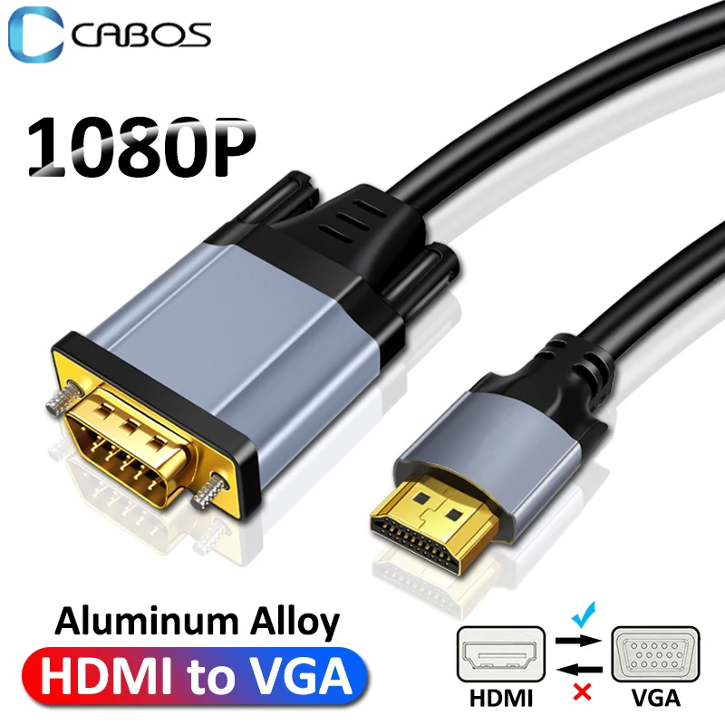 Кабель HDMI VGA 1080P кабель в штекер аудио видео Штекер конвертер для проектора