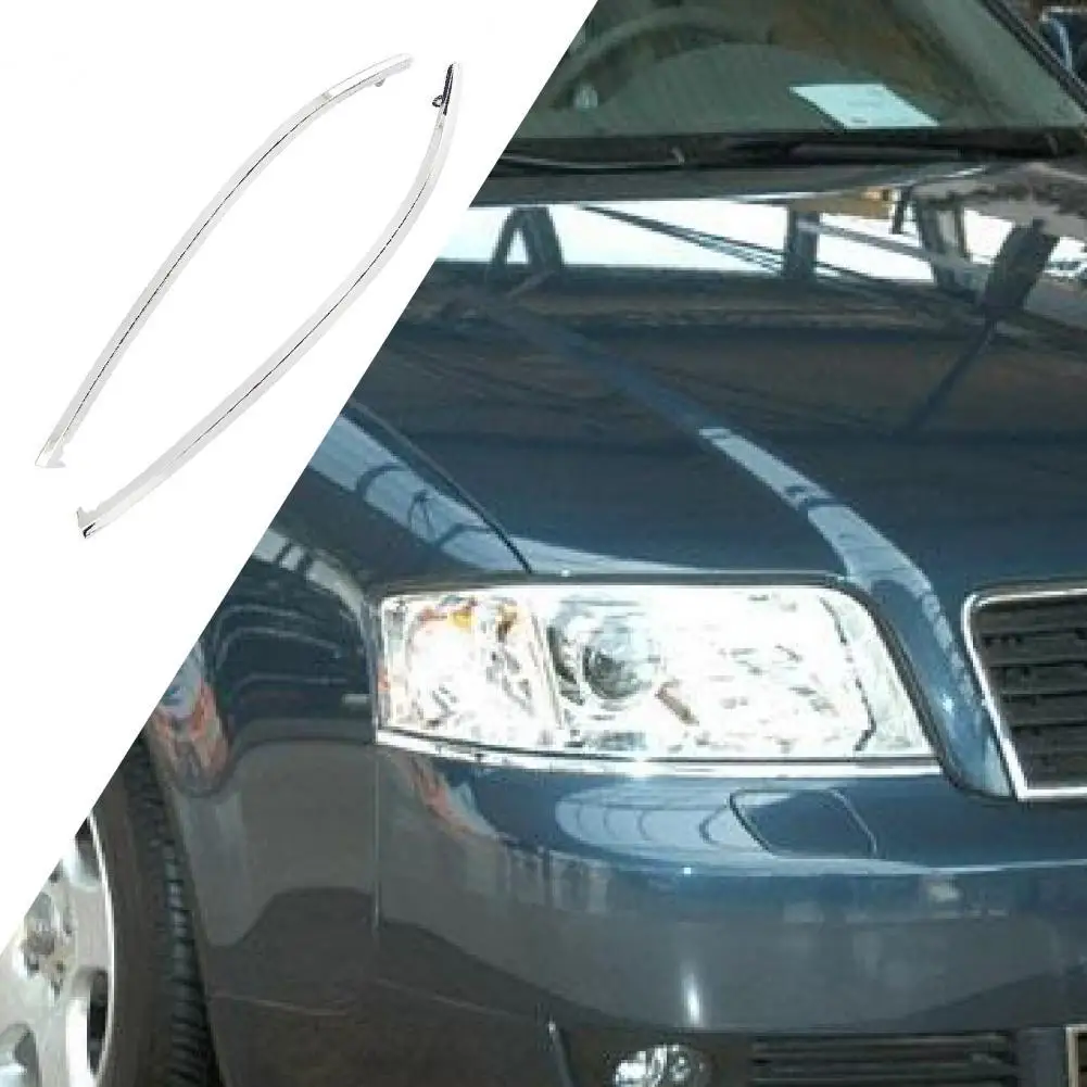 

ABS 1 Pair Head Light Decorative Frame 4B0 807 174E 4B0 807 173E Long Service Life Decorative Frame Protective Covers