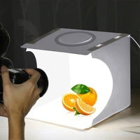 20cm folding lightbox photography led light room adjustable brightness 3 light modes shooting tent box with 6 color backdrops