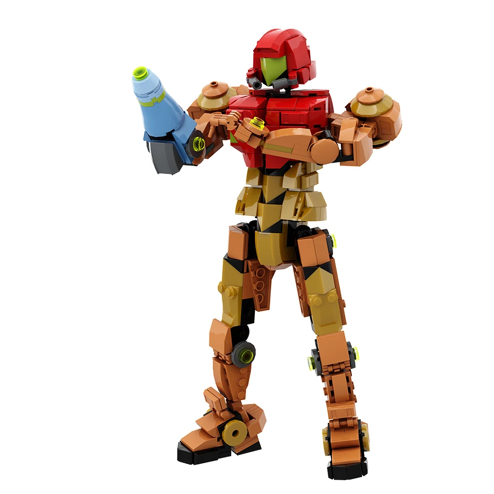

Gobricks MOC Game Characters Samus Mecha Robot Model Building Block Set high-tech Aran Metroids Idea Machinery Bricks Kids Toy