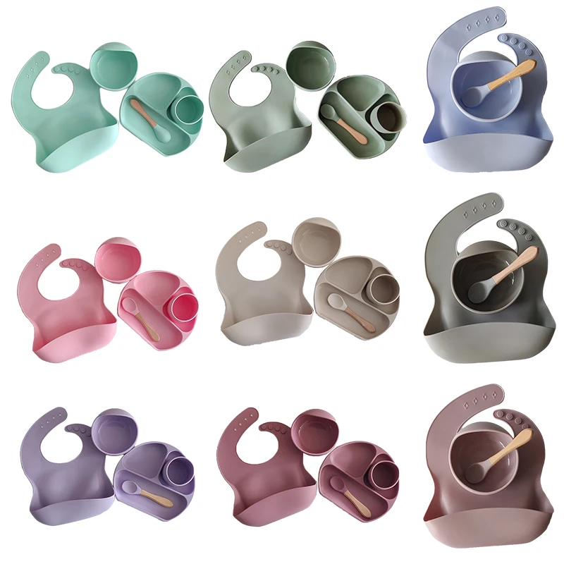 

5 шт., детские силиконовые нагрудники-присоски