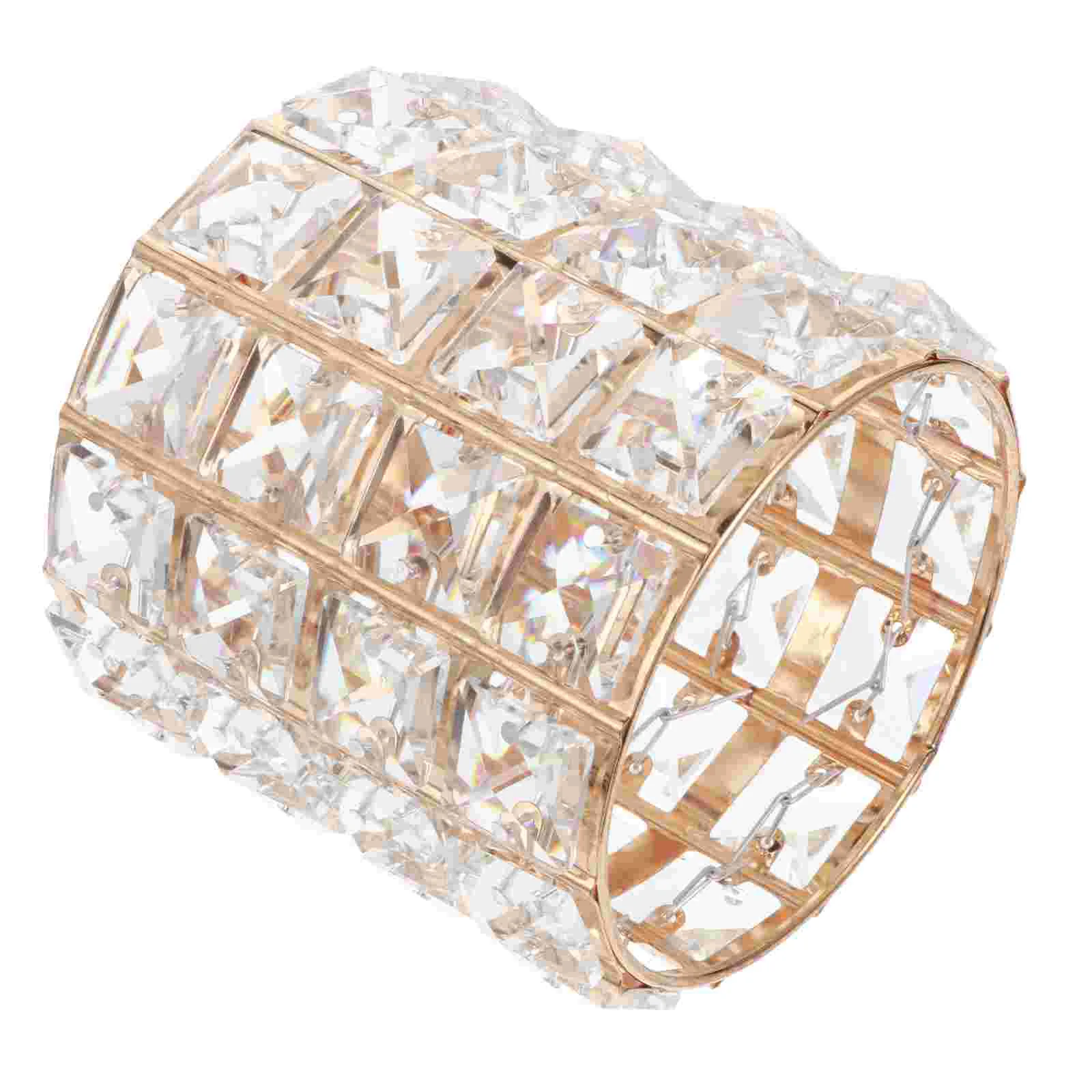 

1Pc Exquisite Crystal Art Lampshade Fashion Crystal Ceiling Light Cover (Golden)