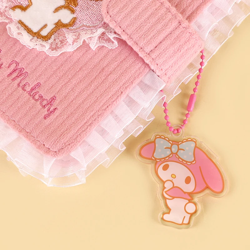 New Sanrioed Stationery Melody A6 Notebook Girls Kawaii Lace Embroidery Record Schedule Book Notepad Limited Diary Hand Ledger |