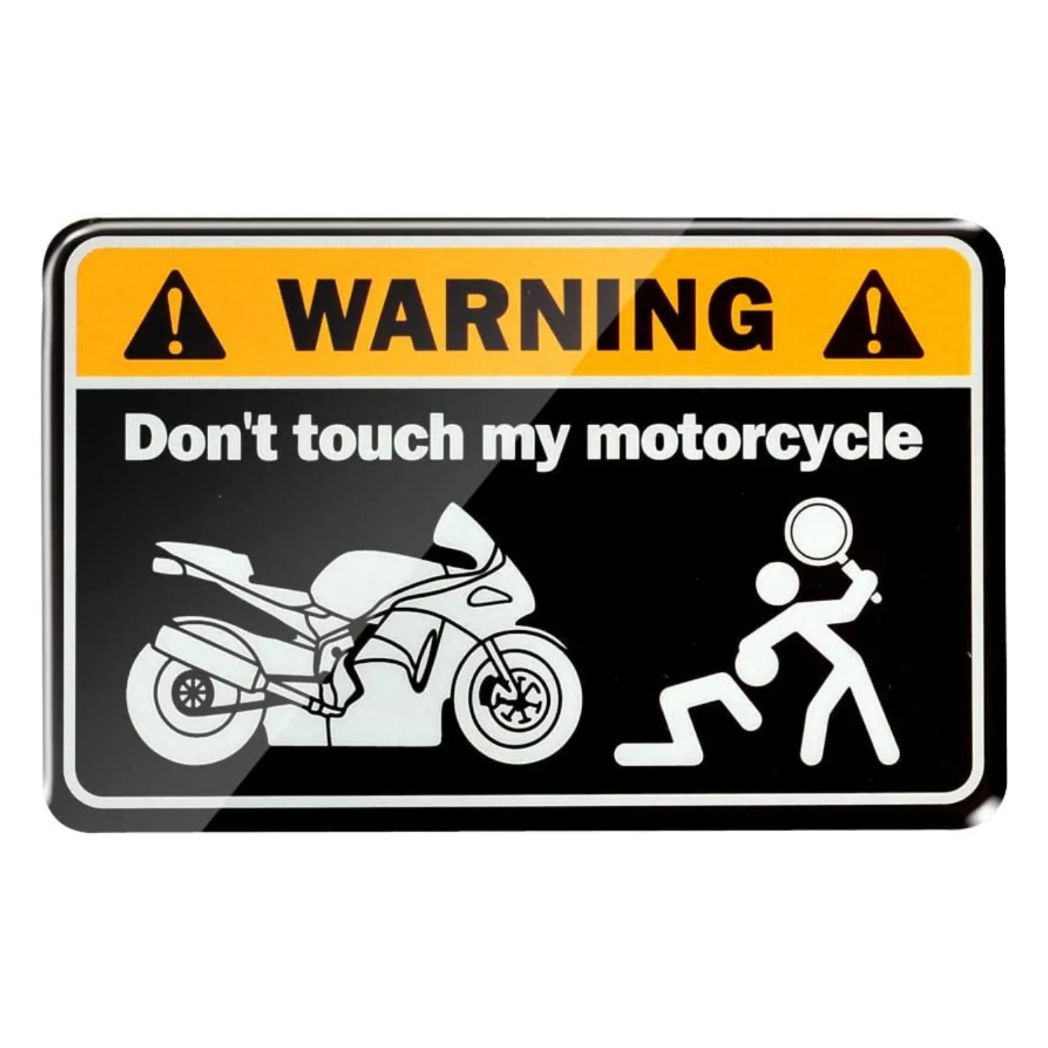 Предупреждение о том что не прикасайтесь к топливному баку моего мотоцикла