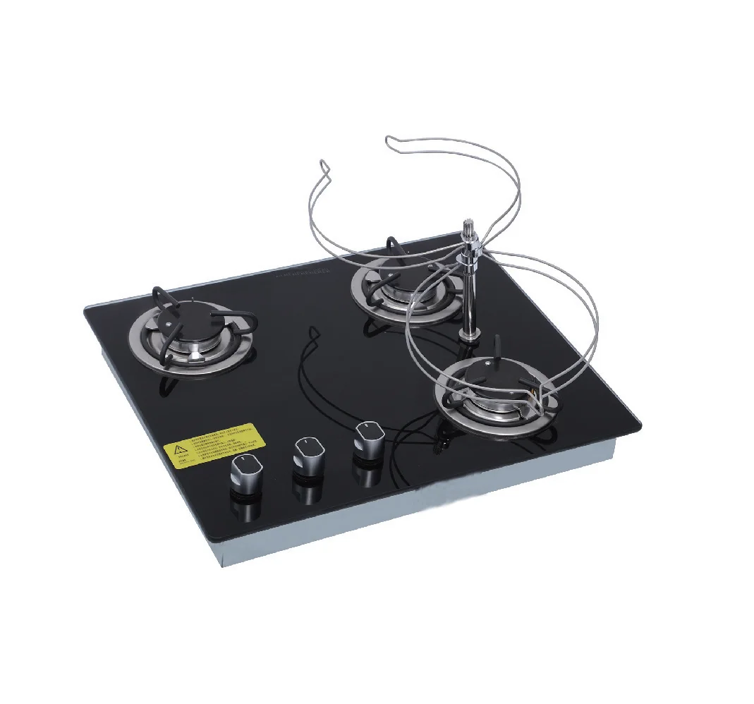 

3 конфорки, газовая горелка, Встроенная газовая плита B007