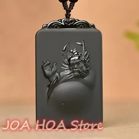 new zhong kui blessing natural hetian jade qing jade pendant hand carved amulet necklace quality jewelry