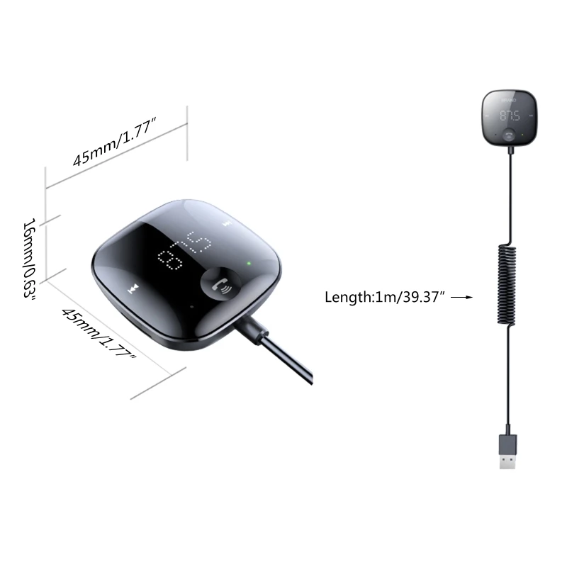 FM-передатчик автомобильный беспроводной Bluetooth-совместимый 5 0 FM-радиомодулятор