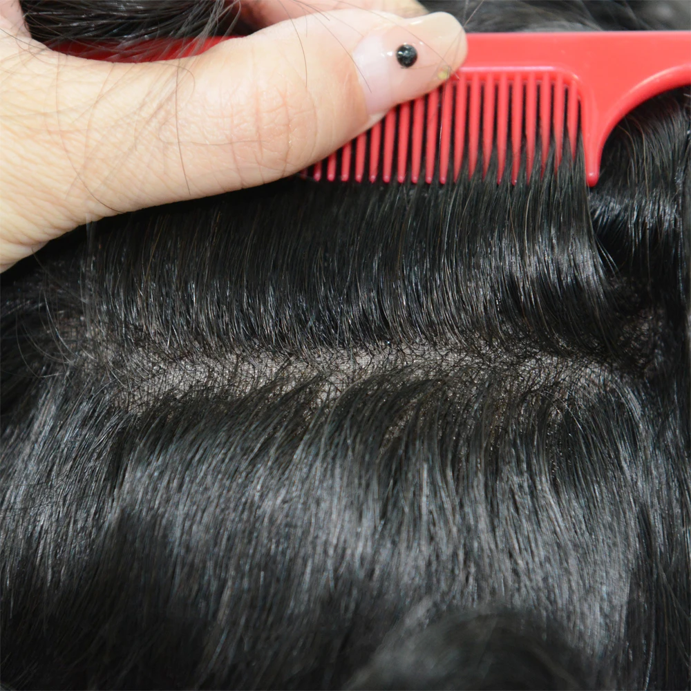 Фото Мужской парик Gloryhair Bond-Stable: моно- и полиуретановая основа, плотность 130%, система замещения волос для мужчин, прочный, не подверженный выпадению волос. №5