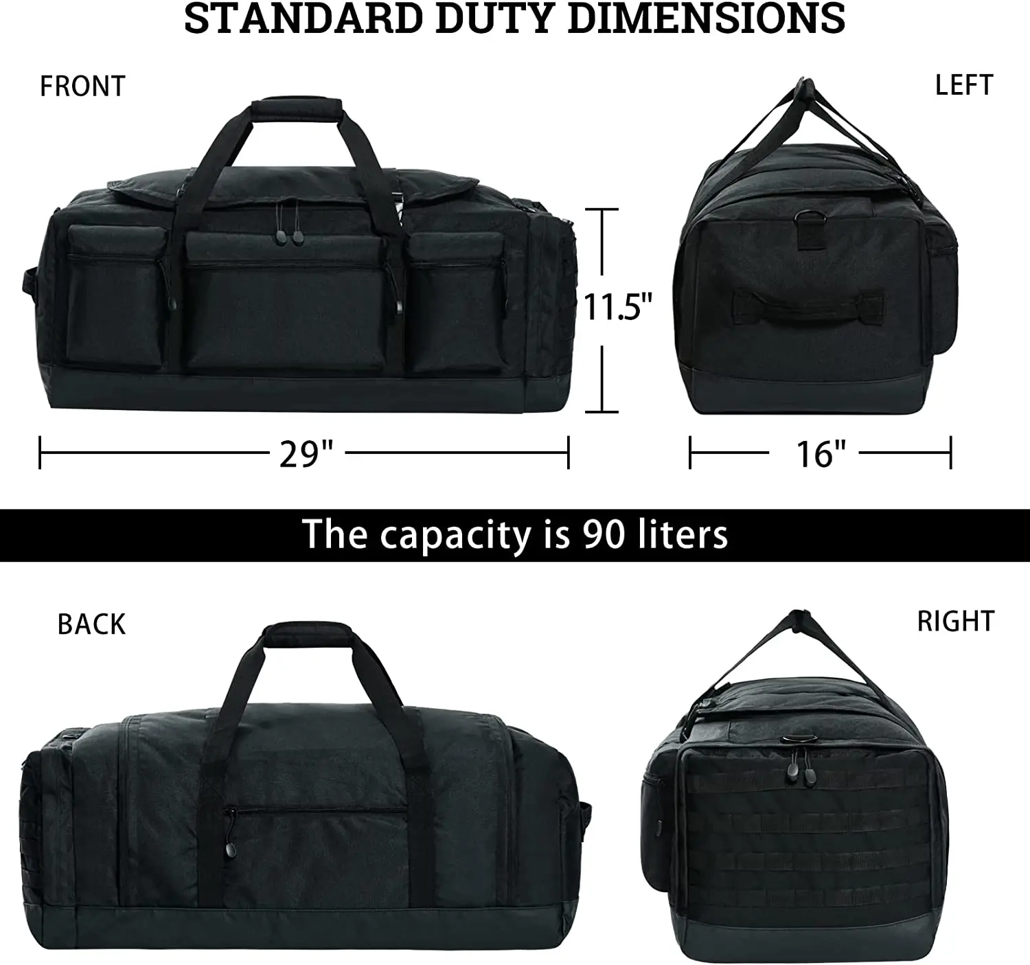 iFARADAY Tactical Sports Bags 90L Large Travel Duffel Heavy Duty Military Outdoor Gear Bag Camping Hiking Handbag Waterproof Bag