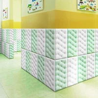 20pcs self adhesive thickened tatami wall stickers 3d wallpaper soft foam pad kids bedroom living room bedside anti collision