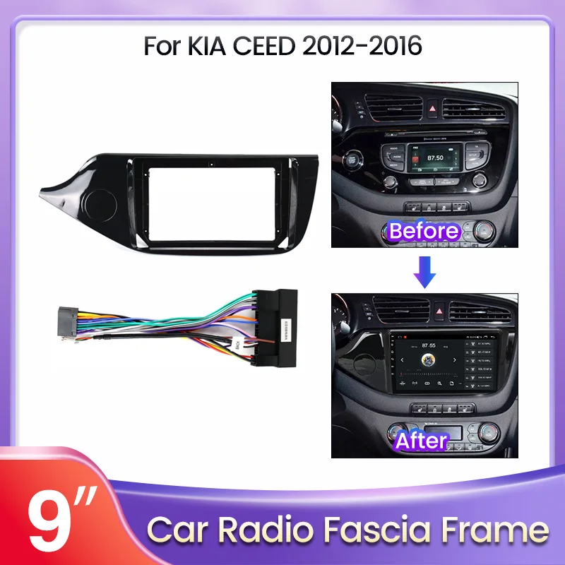 

Автомобильная рама TomoStrong для KIA CEED JD 2012- 2016, 9 дюймов, 2 Din