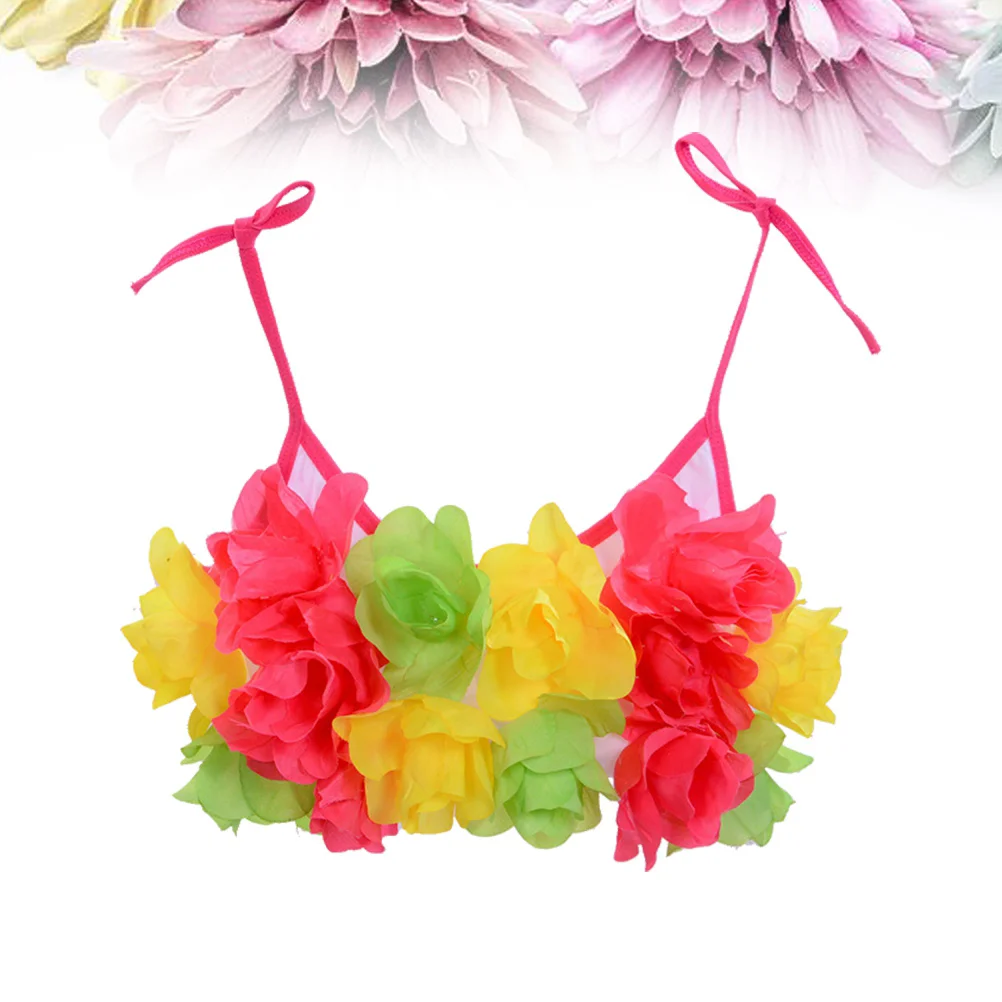 

1 шт. Красивая забавная трава с цветами танцевальная ткань макияж ткань Гавайский костюм для девочки ребенка