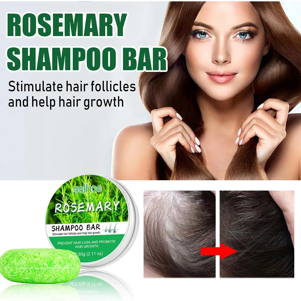 

Rosemary Hair Regrowth Shampoo Bar Deep Cleansing Hair & Scalp Anti Hair Loss Shampoo Soap for Treated Dry Damaged Hair X8T6