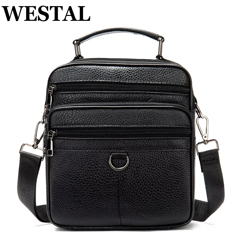 

WESTAL Men's Shoulder Bag Leather Crossbody Bag For Husband Leather Messenger Bags Man Strap Handbag Sling Bag My Orders