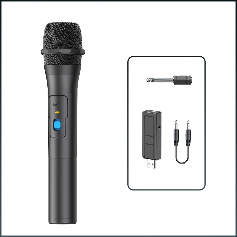 Wireless Microphone System Kits USB Receiver Handheld Karaoke Microphone Home Party Smart TV Speaker Singing Mic images - 6