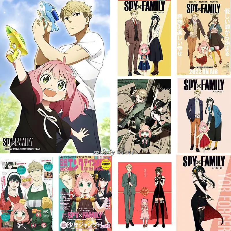 

Anime Spy X Family Art Poster Painting Room Bar Coffee Wall Decoration Vintage Poster Home Living Room Wall Stickers