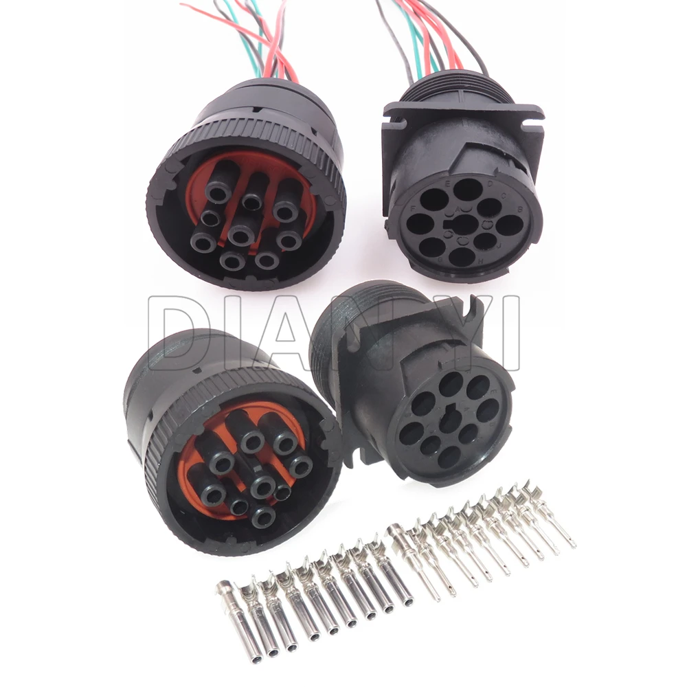 Автомобильный диагностический интерфейсный кабель, Соединитель с кабелями, автомобильная проводка, электрическая розетка, 1 комплект, 9 видов