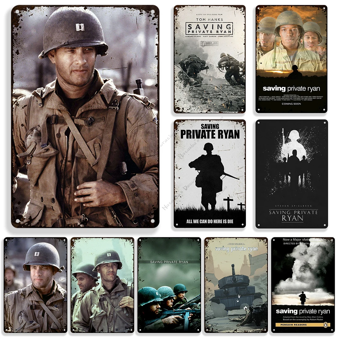Постер из фильма война экономящий частного Райана металлический знак Ретро