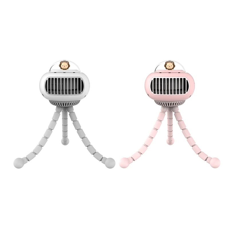 

HOT!Stroller Fan 3600Mah Portable Bladeless USB Mini Baby Handheld Small Fan Rechargeable Folding Outdoor Cooler Fan