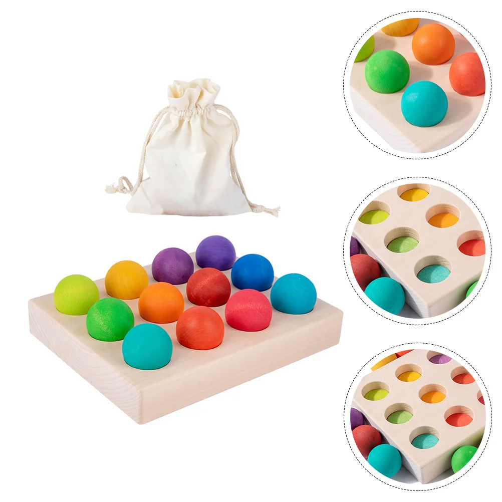

1 Set Wooden Sorting Plaything Colored Matching Toys Educational Plaything