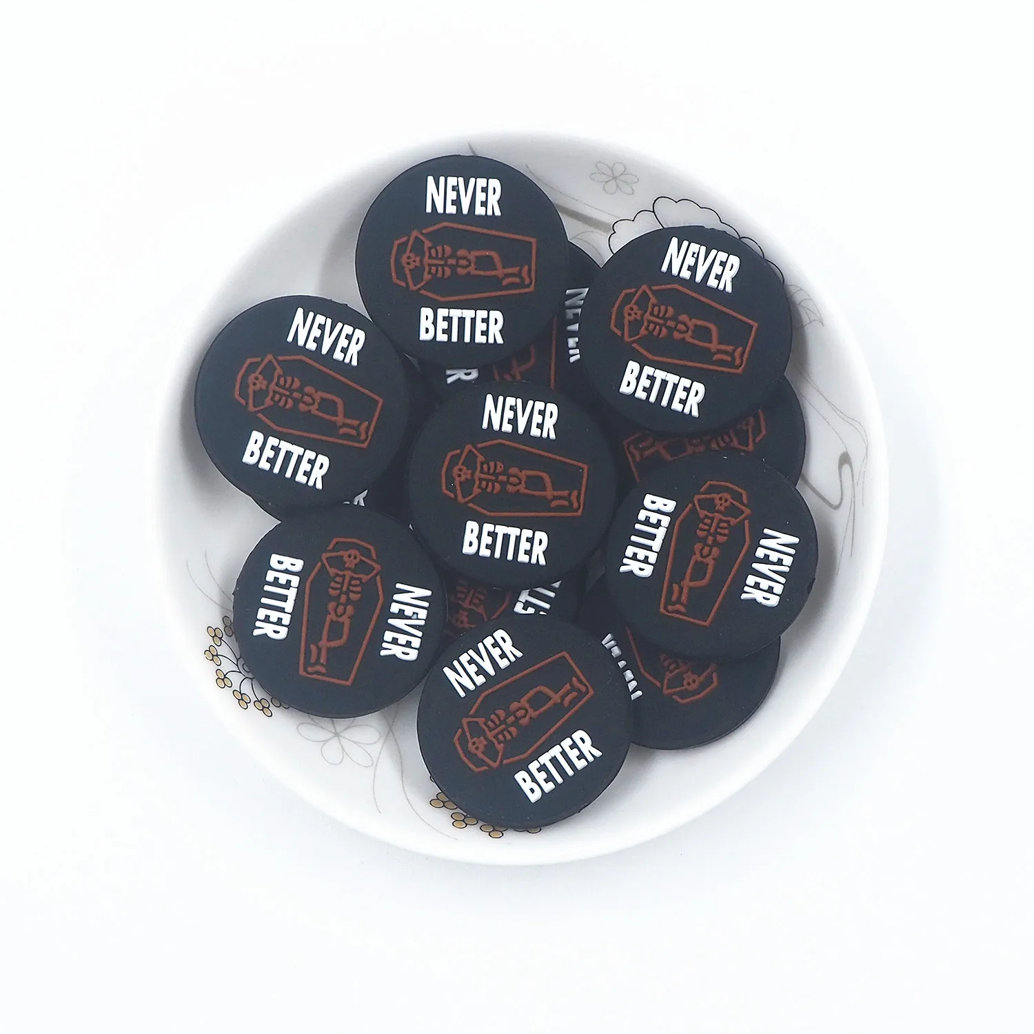 Chenkai 10 шт. силиконовые фокусные бусины для бисероплетения Подвески изготовления