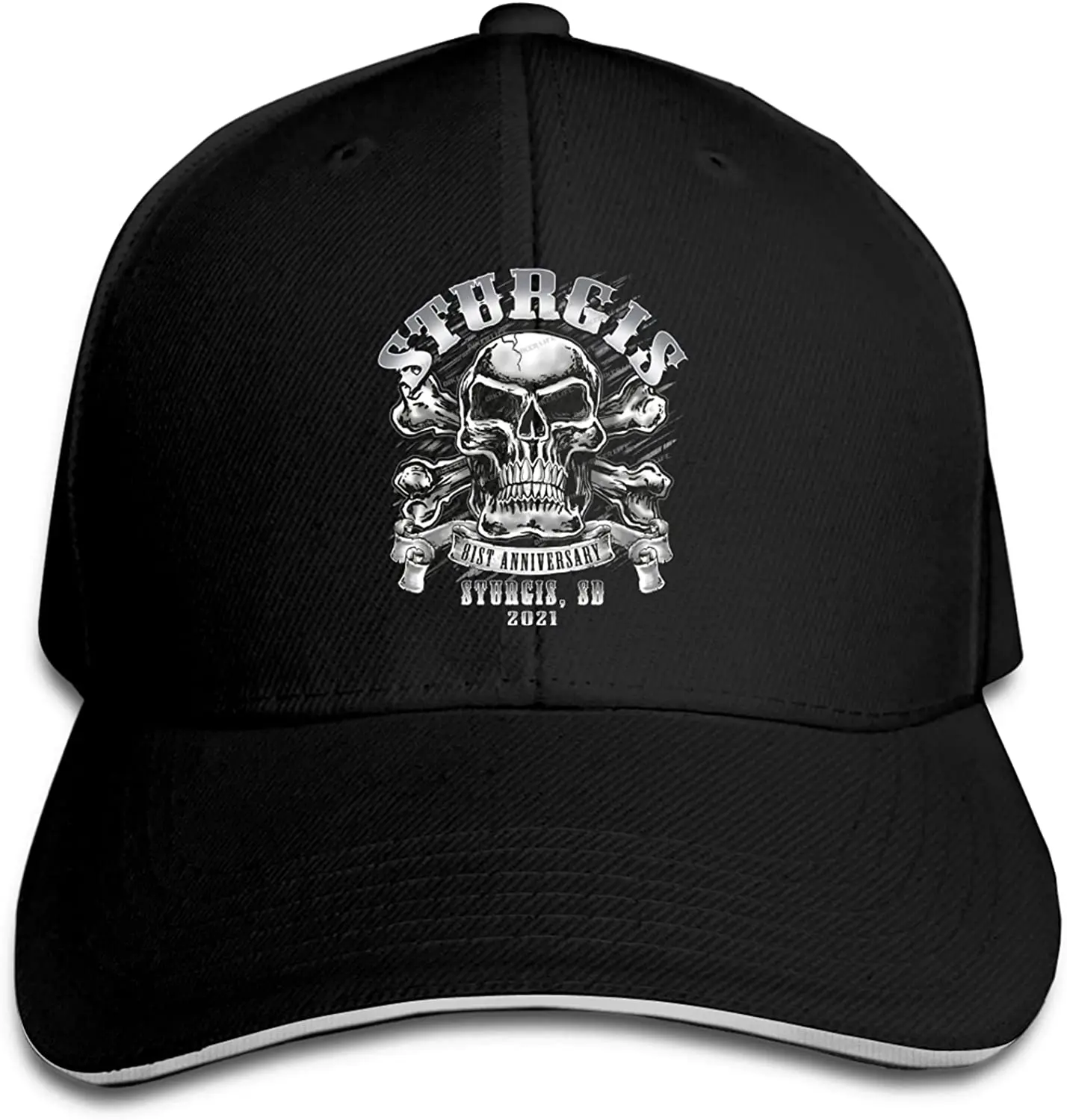 

2021 Sturgis Motorcycle Rally Sandwich Hat Printed Baseball Cap Headgear Unisex Casquette