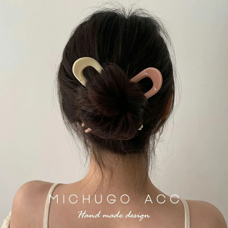 Simple, modern and versatile hair clasp headdress U-shaped hair pin