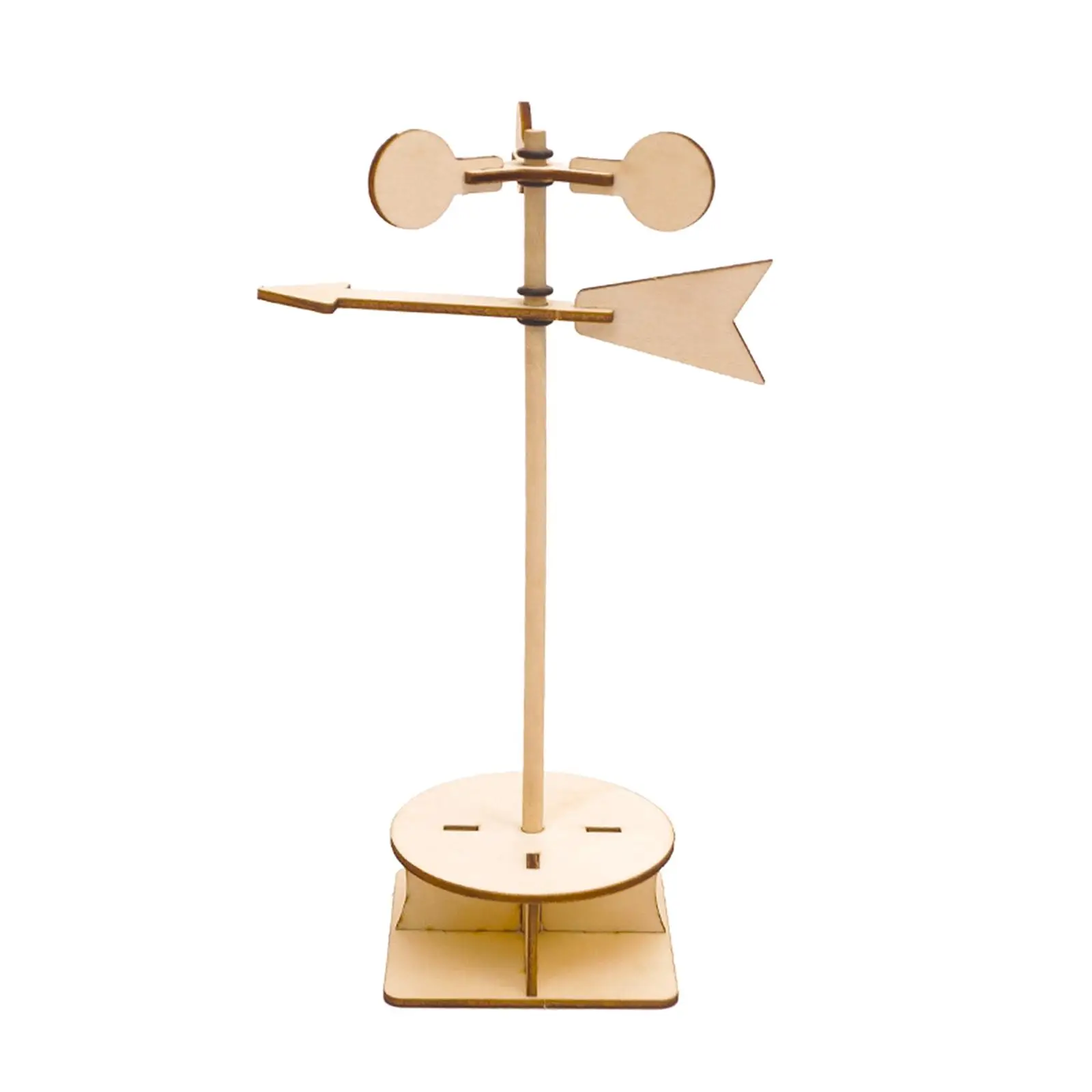 

Wind Vane DIY Wooden Scientific Model for Students Easily Install Manual Assembly Model Premium Material Durable Teaching Aid