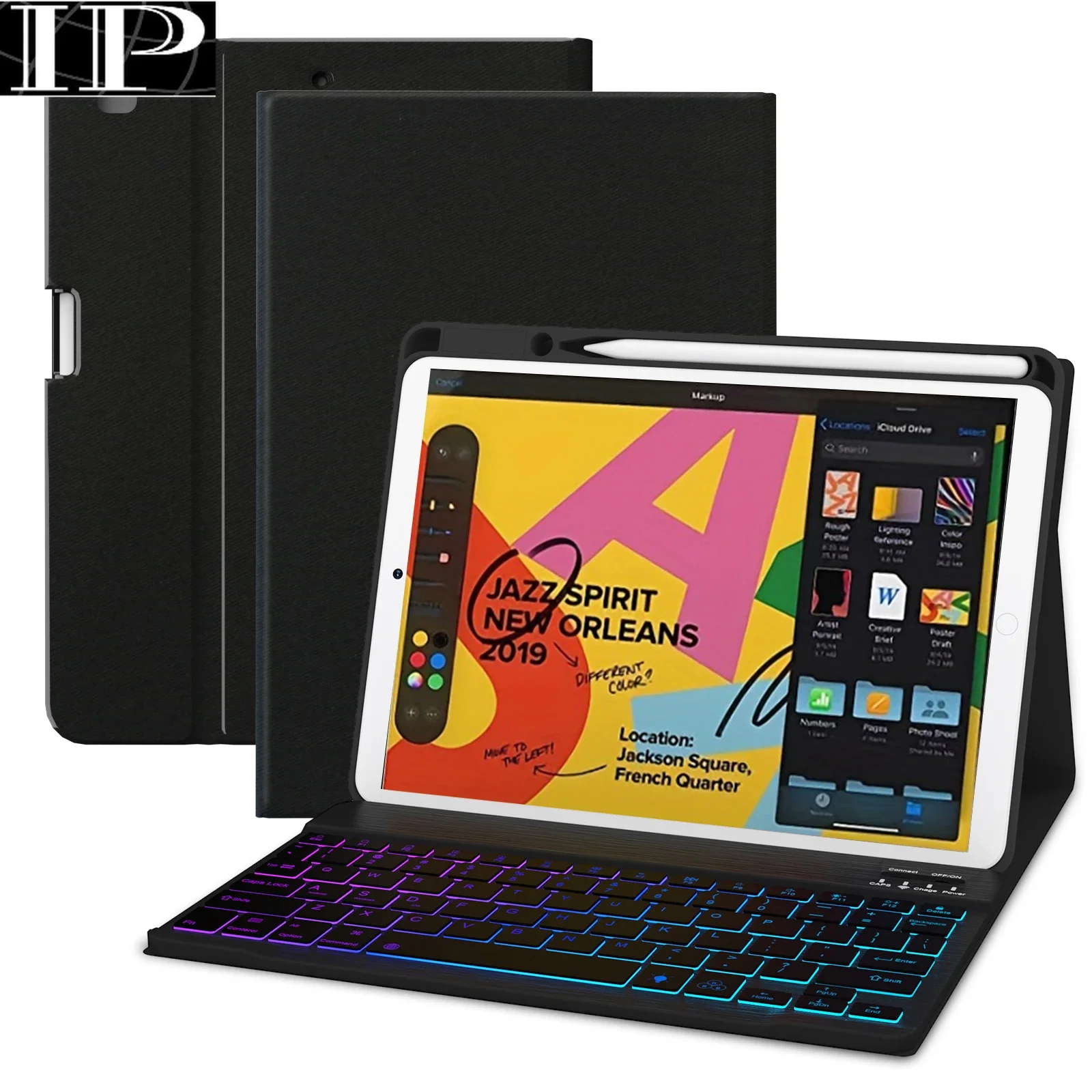 Чехол для клавиатуры iPad 9-го/8-7 поколения 10 2 дюйма 2021/2020/2019 чехол Pro 5 с клавиатурой
