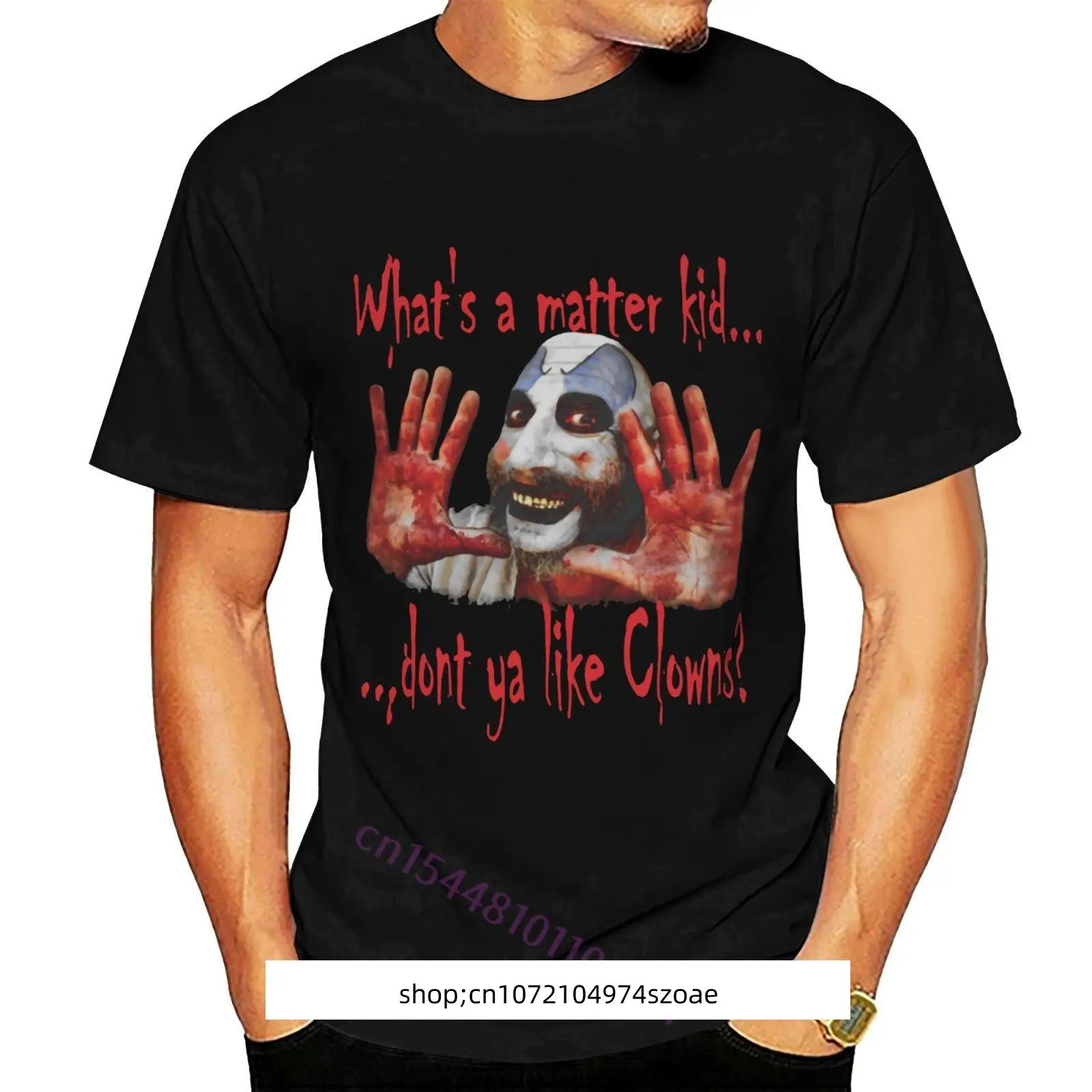 

T Shirt Pria Kapten Spaulding-Dont Ya Like Ciowny T-shirt Katun Kasual T-shirt Crew Neck Atasan Lengan Pendek Pesta