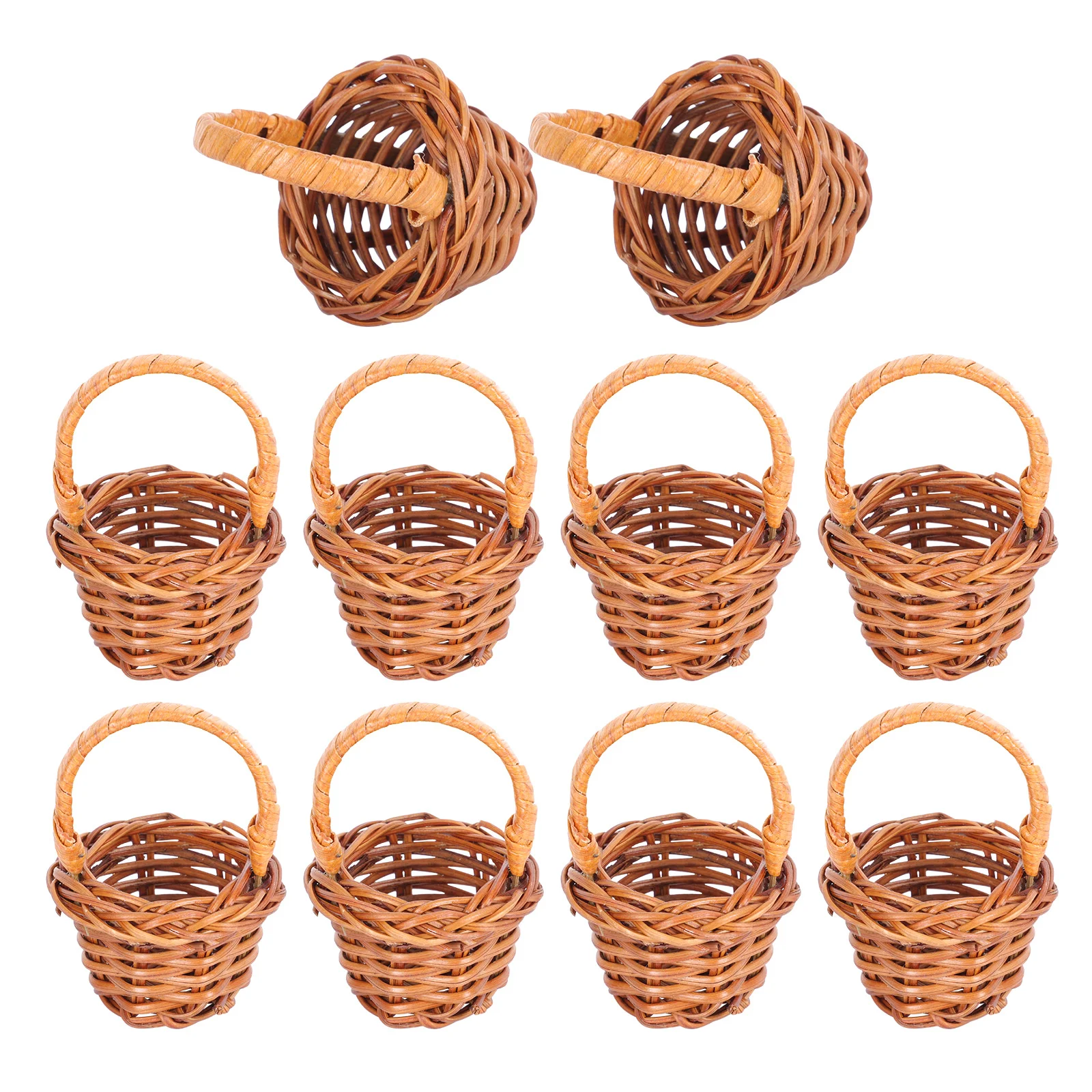 

Basket Baskets Mini Wicker Woven Picnic Rattan Flowerminiature Small Fruitparty Wedding Willow Storage Favor Candy Hamper Bread