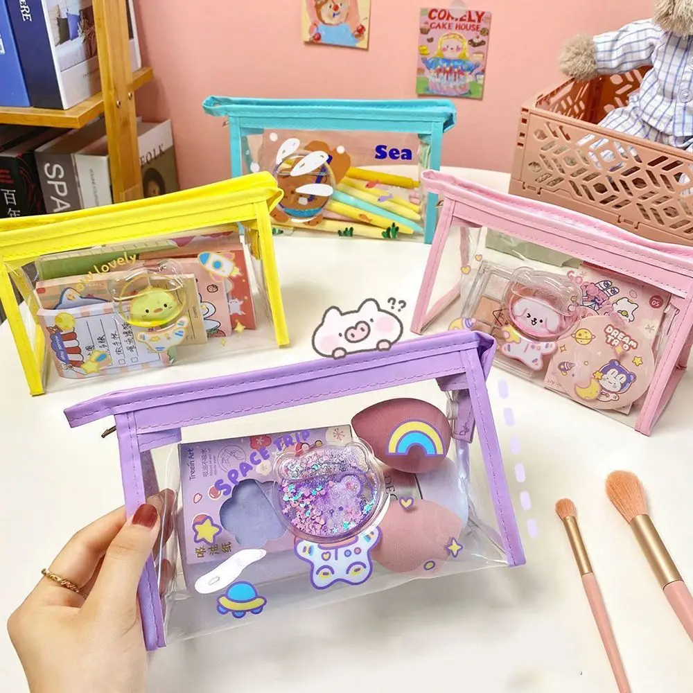 Косметичка, сумка для макияжа, школьные принадлежности, сумка для хранения карандашей, чехол для карандашей, прозрачная сумка для карандаше...