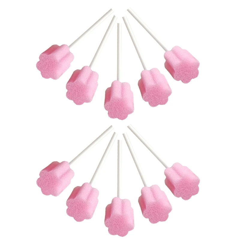 

2021 New 10Pcs/Set Disposable Oral Care Spong Swabs Unflavored Sterile Dental Swabsticks
