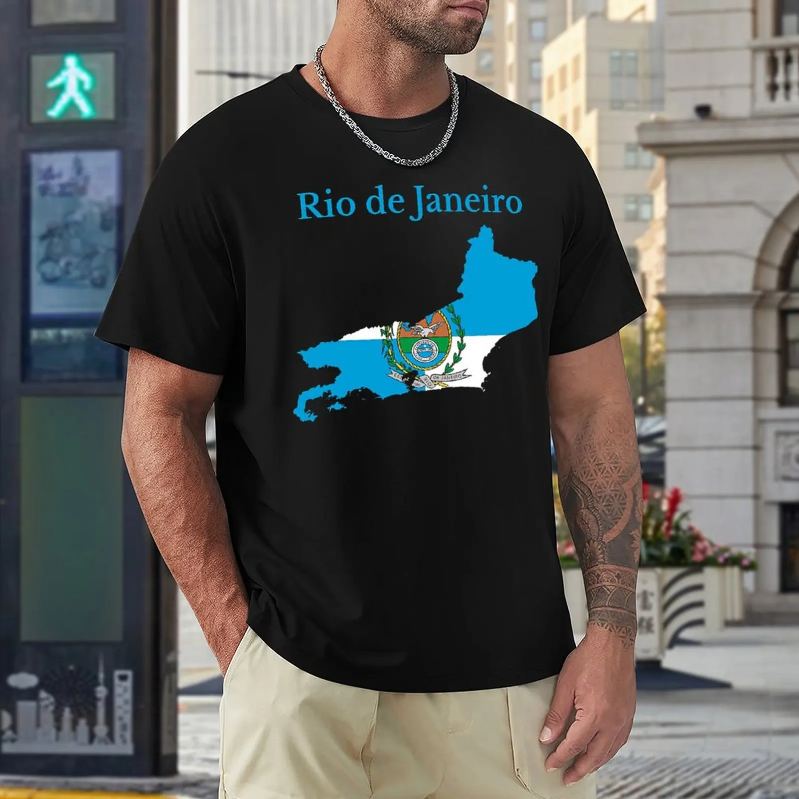 

Tshirt Rio De Janeiro State Map Flag Brazil Classic Home USA Size Vintage